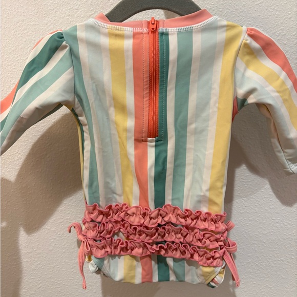 Ruffle Butts Striped Rash Guard - Picture 6 of 6